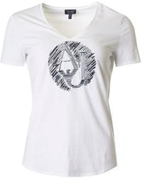 Armani Jeans - Small V-Collar T-Shirt - Lyst