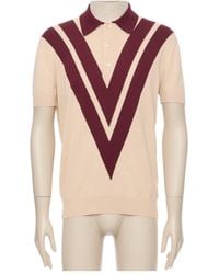 Valentino - Cotton Polo Shirt With Inlaid V - Lyst