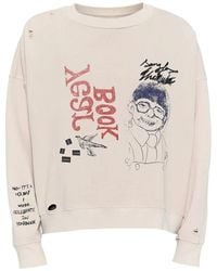 Song For The Mute - Distressed Graphic-Print Sweatshirt - Lyst
