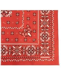DSquared² - Paisley-Print Cotton Bandana Scarf - Lyst