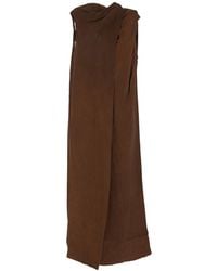 Uma Wang - Draped Sleeveless Midi Dress - Lyst