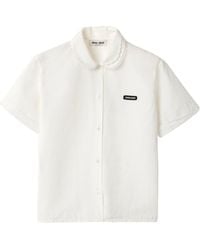 Miu Miu - Short-Sleeved Button-Up Shirt - Lyst