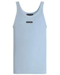 Dolce & Gabbana - Ribbed Logo Tank Top - Lyst