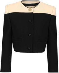 Valentino - Button-Up Crewneck Jacket - Lyst