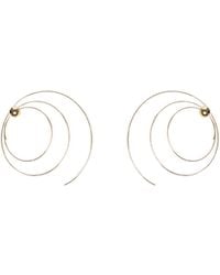 Alaïa - Alaïa Logo Engraved Spiral Earrings - Lyst