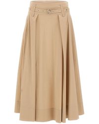 Liu Jo - Pleated Belted Midi Skirt - Lyst