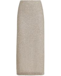Brunello Cucinelli - Elastic-Waistband Midi Skirt - Lyst
