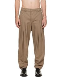 Entire studios - Pleated Zip-Detail Casual Trousers - Lyst
