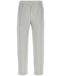 Homme Plissé Issey Miyake - Homme Plissé Issey Miyake Straight Leg Pleated Trousers - Lyst
