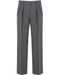 Antonelli - Pleated Wide-Leg Casual Trousers - Lyst