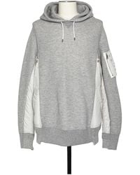Sacai - Panelled Drawstring Hoodie - Lyst