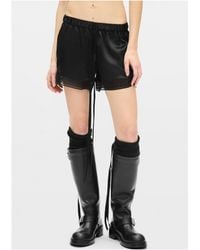 Ann Demeulemeester - Anda Lace-Trim Satin Shorts - Lyst