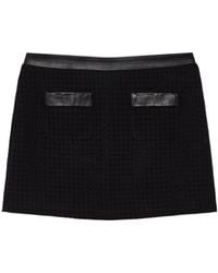 CASABLANCA - Open-Weave Tailored Mini Skirt - Lyst