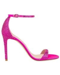 Stuart Weitzman - Round-Headed High-Heeled Sandals - Lyst