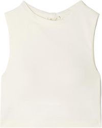 Marysia Swim - Victoria Cutout Stretch-Seersucker Tennis Top - Lyst