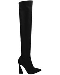 Gianvito Rossi - Pointed Toe Over-The-Knee Boots - Lyst