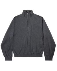 Balenciaga - Half-Zipped Sweatshirt - Lyst