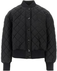 Jil Sander - Diamond-Quilted Twill Padded Bomber Jacket - Lyst