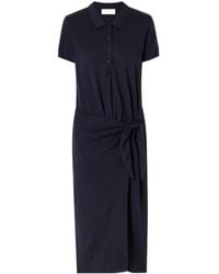 Lisa Yang - Anthea Tie-Detailed Cotton And Cashmere-Blend Midi Dress - Lyst