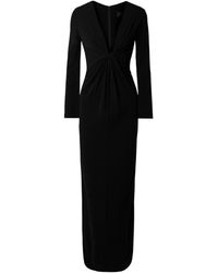Nili Lotan - Tavi Twist-Front Jersey Dress - Lyst