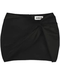 Area - Wrapped Satin Mini Skirt - Lyst