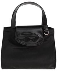 DIESEL - Logo Plaque Top Handle Bag - Lyst