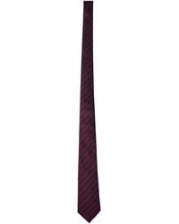 Saint Laurent - Striped Logo Patch Tie - Lyst