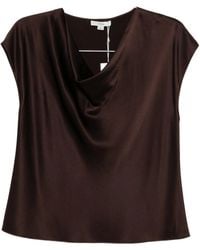 Vince - Cowl Neck Cap Sleeve Top - Lyst