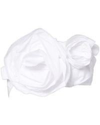 Simone Rocha - Rosette Cotton Poplin Bandeau Top - Lyst