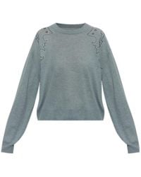 Zadig & Voltaire - Swapy Embroidered Knitted Sweater - Lyst