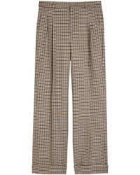 Valentino - Wool Straight-Leg Pleated Trousers - Lyst