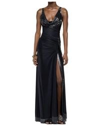 Rabanne - Rabanne Draped Cowl-Neck Maxi Dress - Lyst