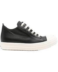 Rick Owens - Round-Toe Lace-Up Sneakers - Lyst