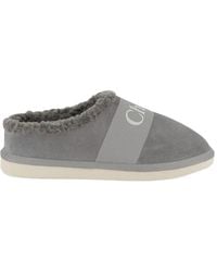 Chloé - Logo-Print Slippers - Lyst
