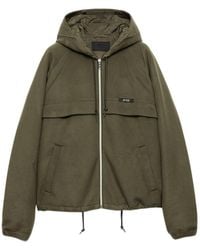 Prada - Hooded Technical Fabric Blouson Jacket - Lyst