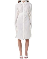 Emporio Armani - Tie-Fastening Shirt Dress - Lyst