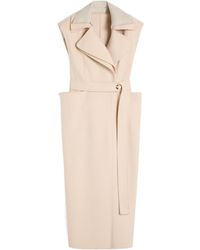 Sportmax - Spsbosso Belted Sleeveless Coat - Lyst