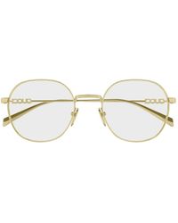 Gucci - Eyewear Round Frame Glasses - Lyst