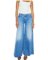 Mother - Denim Trousers With Belt Loops - Lyst