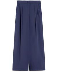Weekend by Maxmara - Grain De Poudre Pleated Trousers - Lyst