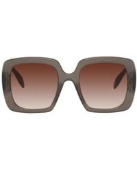 McQueen - Eyewear Square Oversized Frame Sunglasses - Lyst