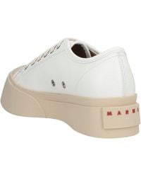 Marni - Solid Color Low-Top Leather Shoes - Lyst