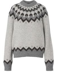 Nili Lotan - Alan Fair Isle Pattern Sweater - Lyst