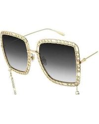 Gucci - Chain-Trimmed Square-Frame Sunglasses - Lyst