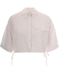 Patrizia Pepe - Striped Cropped Top - Lyst
