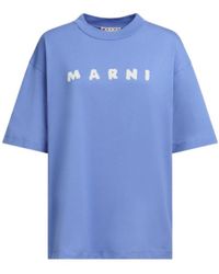 Marni - Logo Printed Crewneck T-Shirt - Lyst