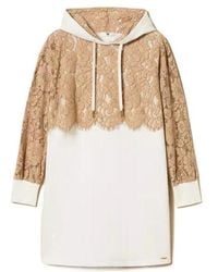 Twinset - Lace-Detail Hooded Dress - Lyst