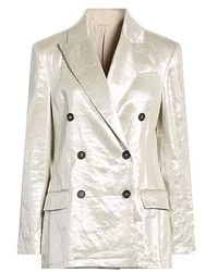 Brunello Cucinelli - Cashmere Tapered Pants, Single-Breasted Velvet Blazer - Lyst