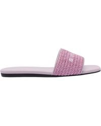 Givenchy - 4G Raffia Flat Mules - Lyst