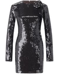 ROTATE BIRGER CHRISTENSEN - Sequin-Embellished Floral-Appliqué Mini Dress - Lyst